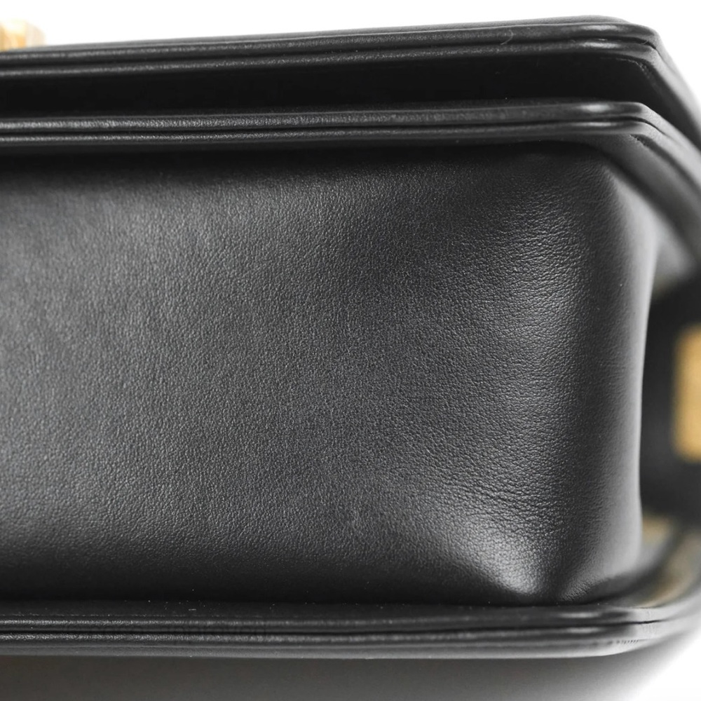 CHANEL Black and Gold Lambskin Boy Bag - Picture 9 of 15